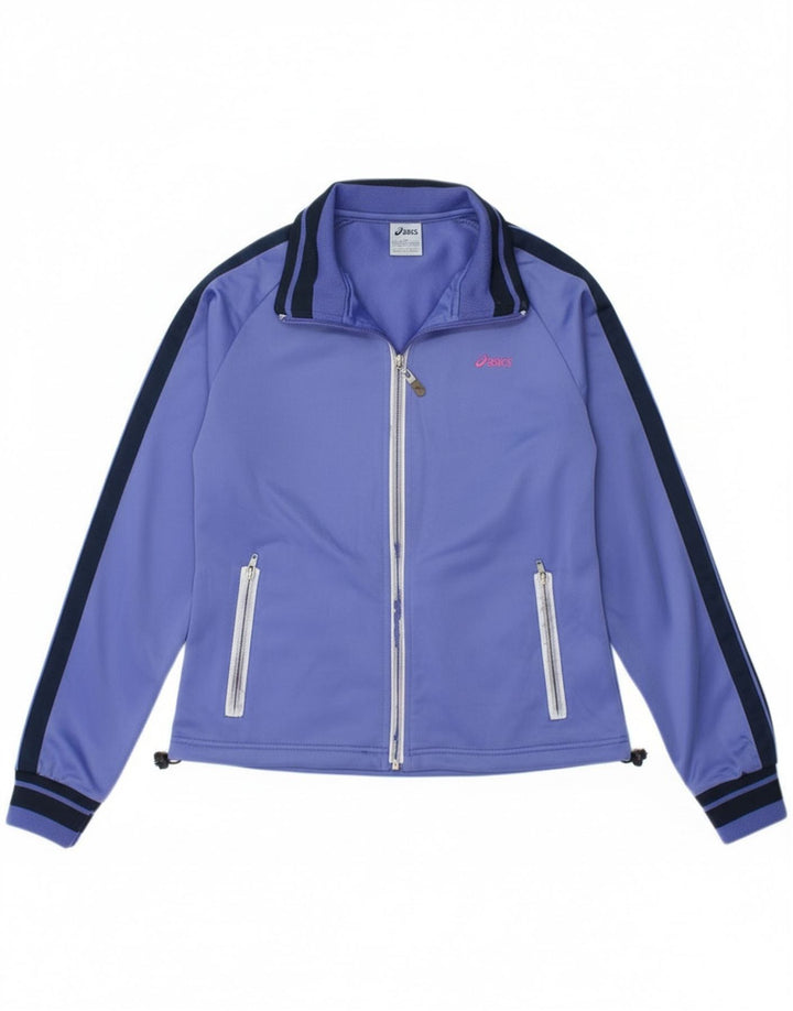 Asics - Chaqueta de chándal para mujer, talla 40, poliéster morado mediano