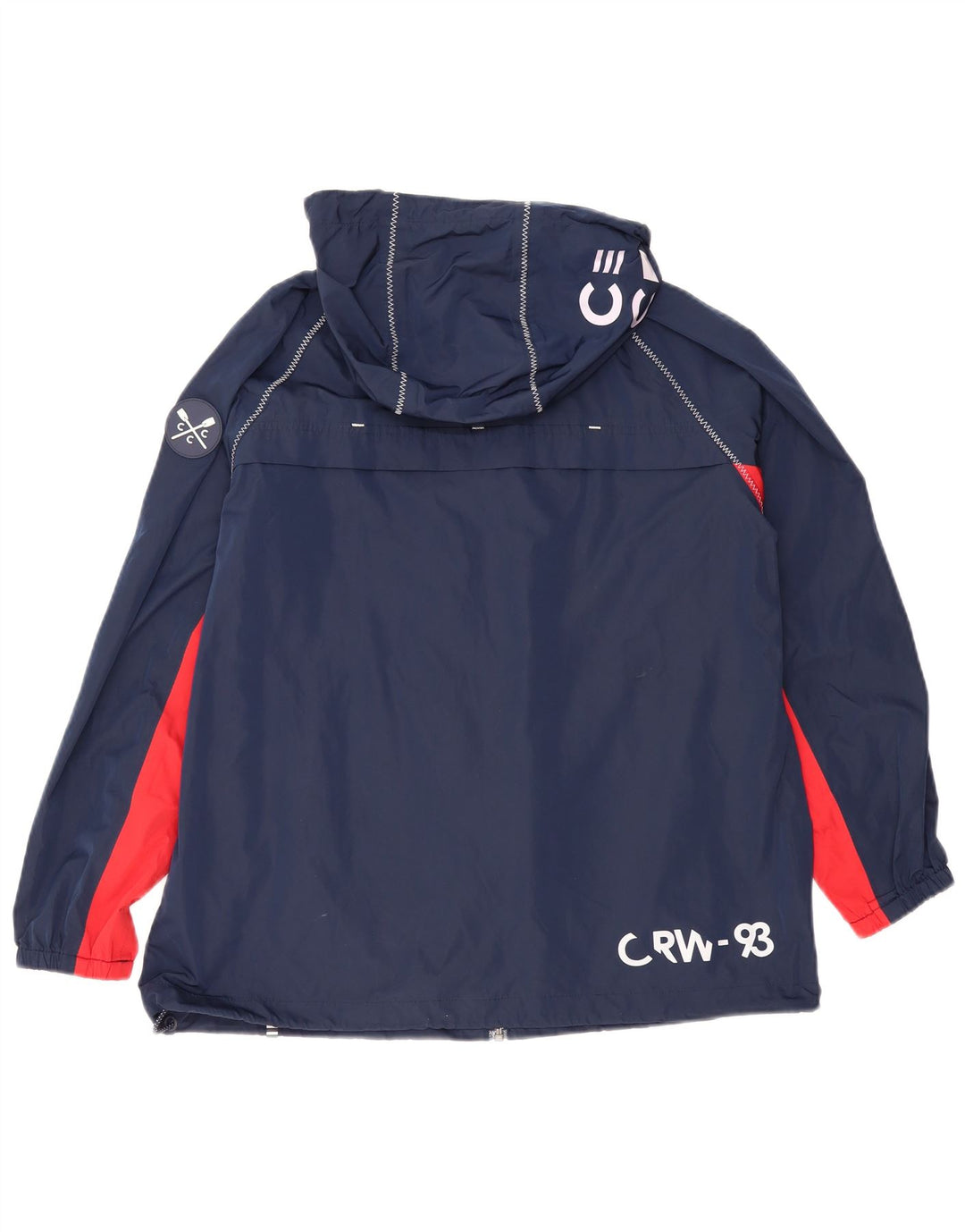 Crew Clothing Chaqueta impermeable gráfica para mujer UK 40 Medium Azul marino Colorblock