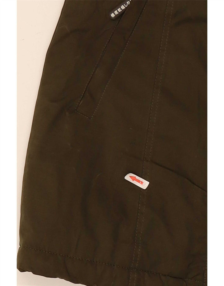 Superdry Parka con capucha para mujer, talla 44, poliéster verde grande