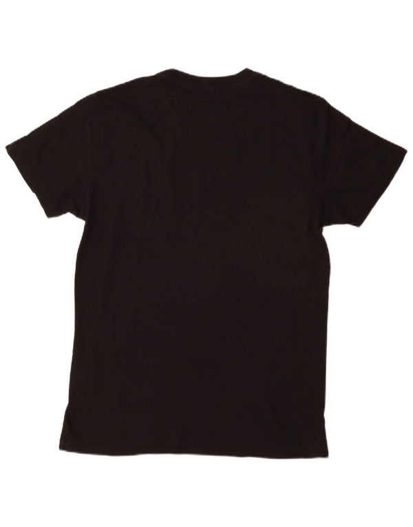 Diesel Hombre Camiseta Gráfica Top Grande Algodón Negro