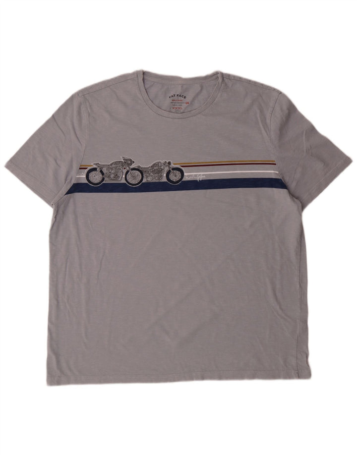 Camiseta gráfica para mujer Fat Face Top 3XL Gris Algodón Moto