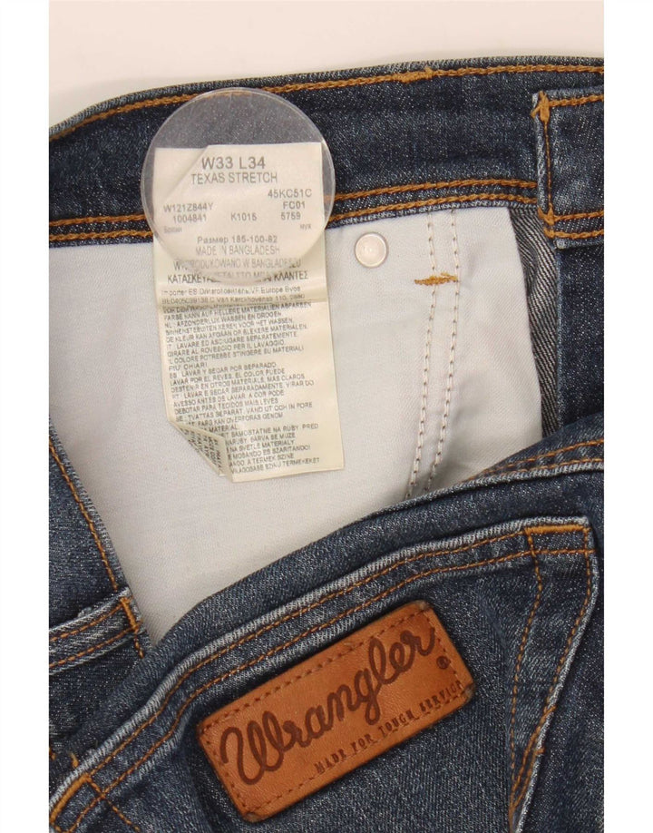 Wrangler Pantalones cortos de mezclilla elásticos Texas para hombre W33 Algodón azul medio