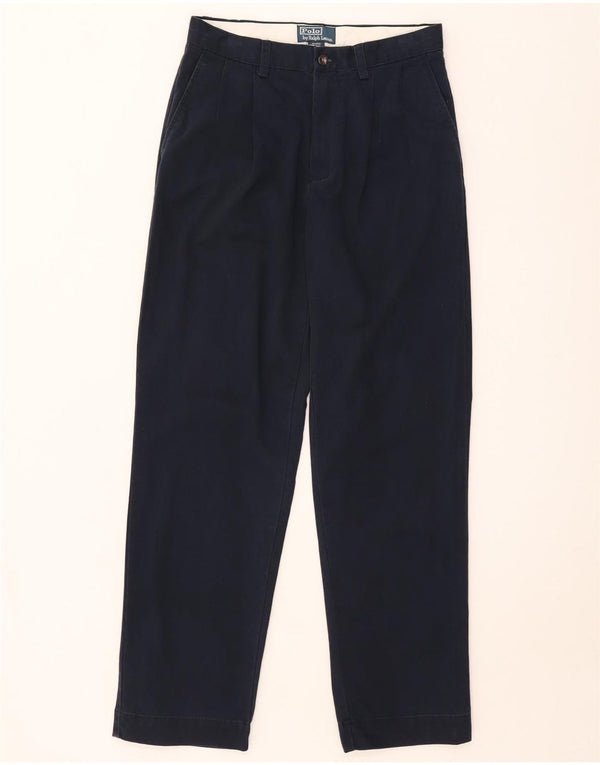 Polo Ralph Lauren Pantalones chinos con pinzas para hombre W29 L30 Algodón azul marino