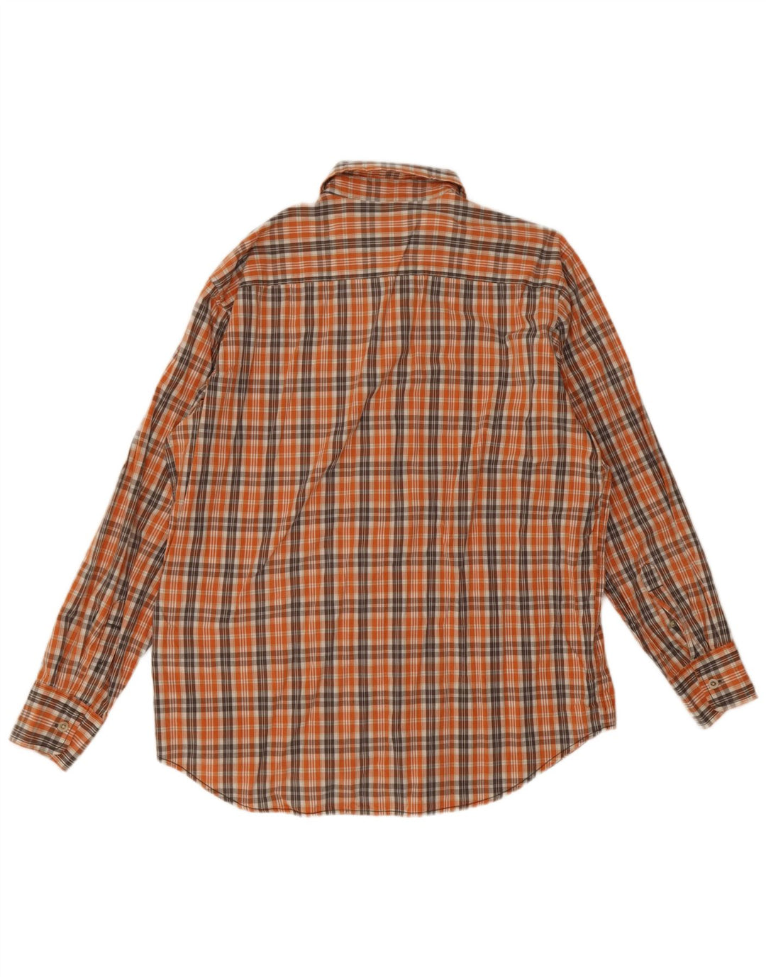 Camisa Timberland Hombre Grande A Cuadros Naranja Algodón