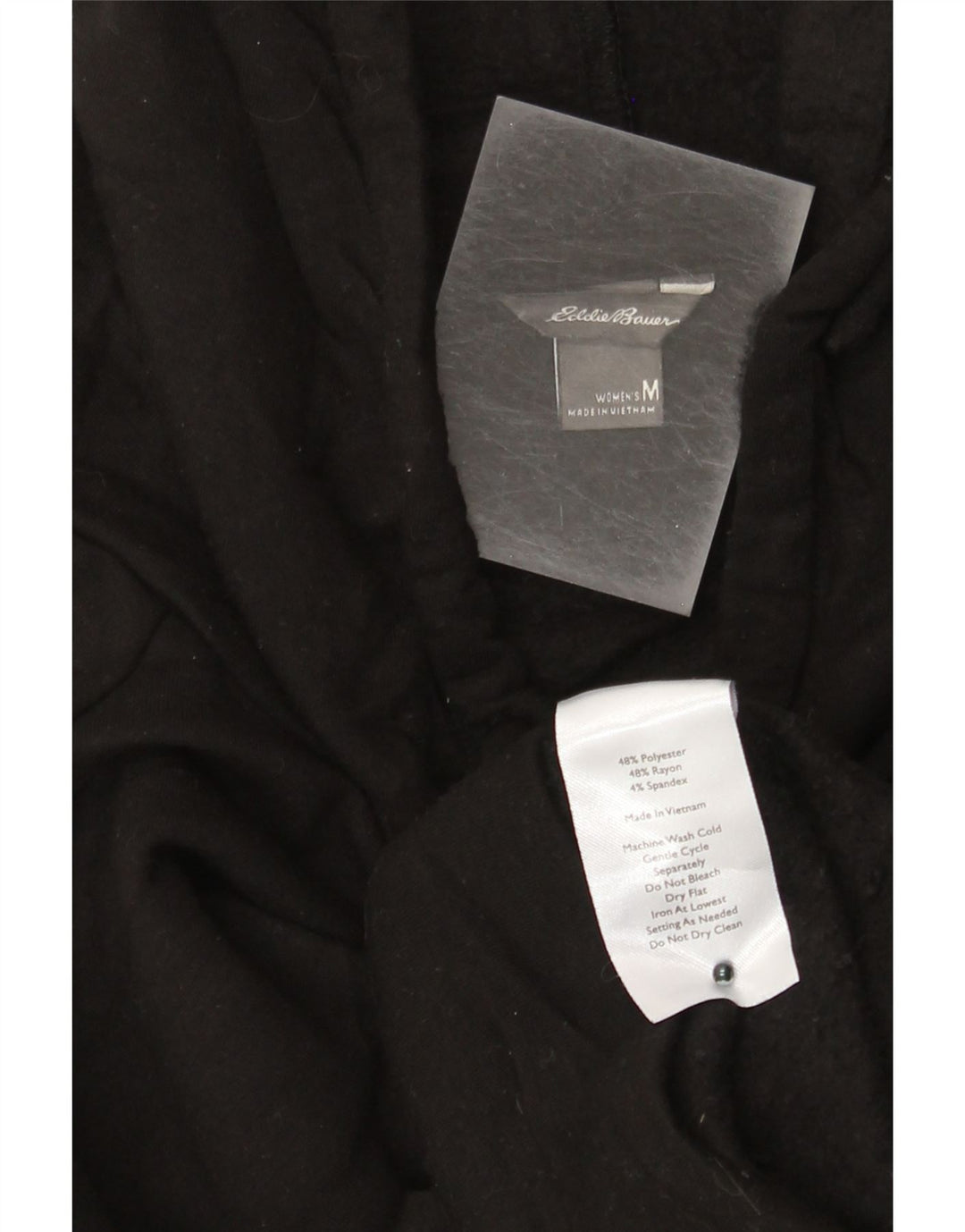 Eddie Bauer Jersey con capucha holgado para mujer Reino Unido 40 Mediano Poliéster negro