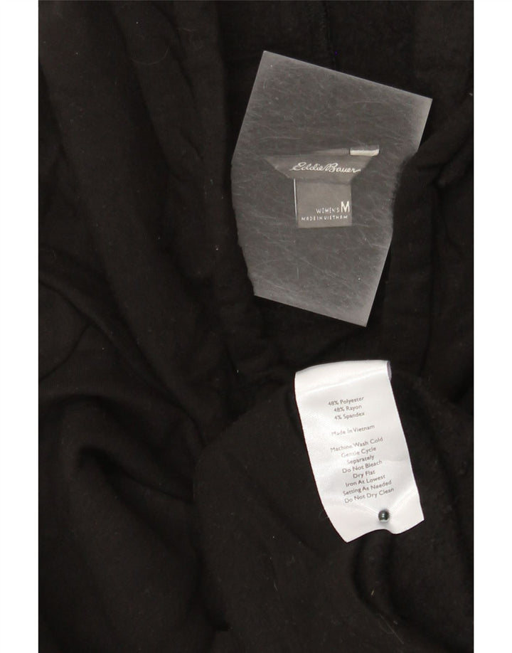 Eddie Bauer Jersey con capucha holgado para mujer Reino Unido 40 Mediano Poliéster negro