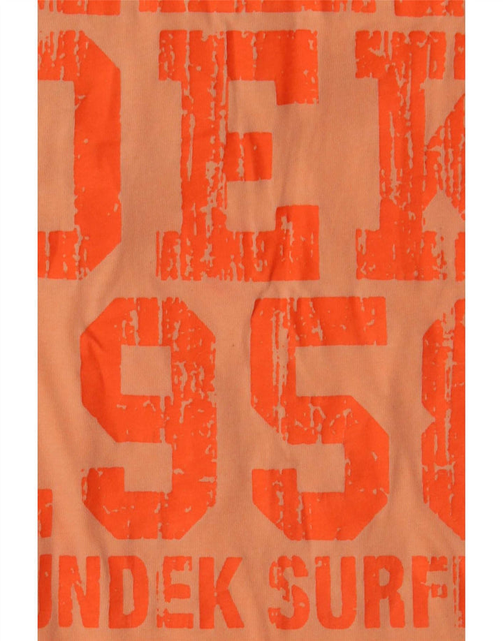 Sundek Camiseta gráfica para hombre Top grande de algodón naranja