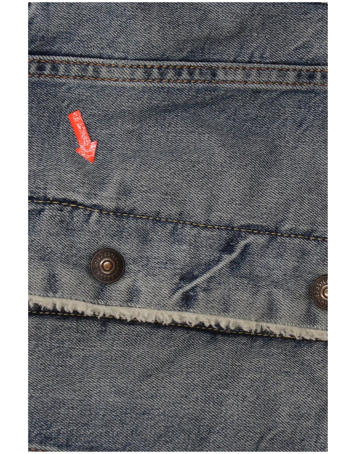 Levi's Chaqueta vaquera Sherpa para hombre Reino Unido 36 Algodón azul pequeño