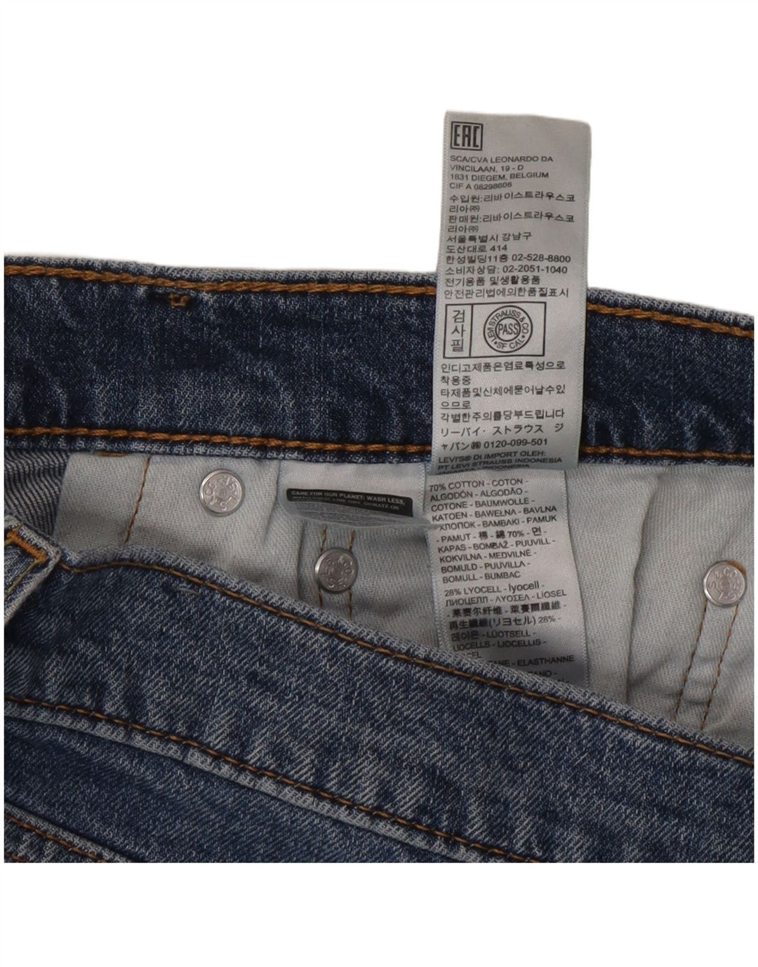 Levi's Jeans rectos 514 para hombre W32 L30 Algodón azul