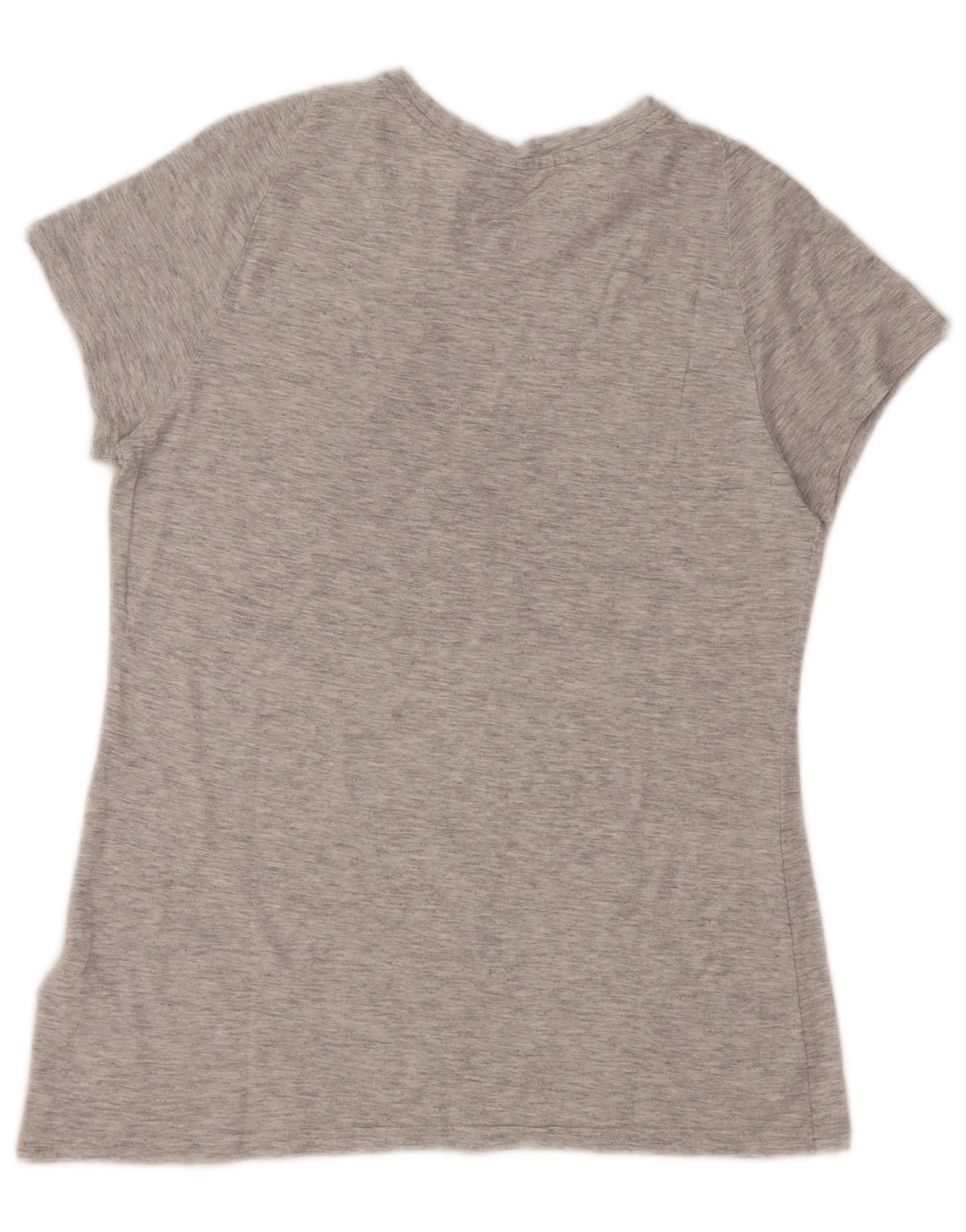 ADIDAS Camiseta gráfica para mujer Top UK 12/14 Poliéster moteado gris medio