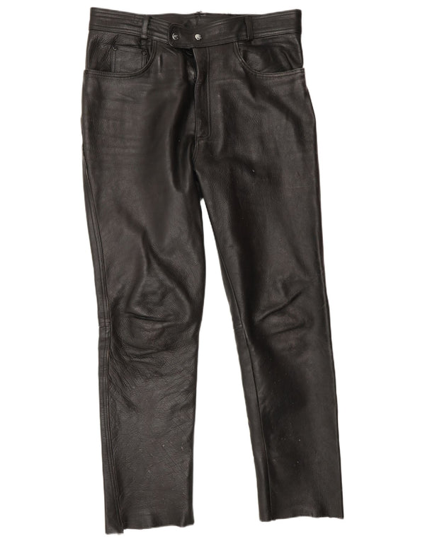 Heros By Held Mens Leather Trousers W32 L30 Black Leather