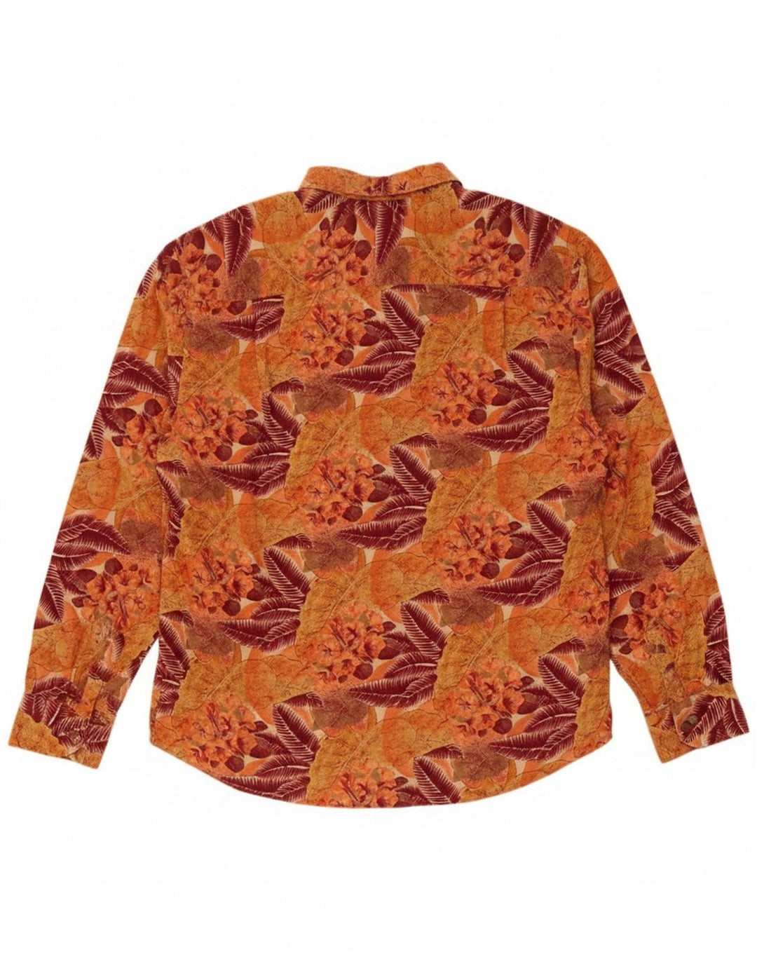 Hunter Camisa para hombre Rayón floral naranja grande