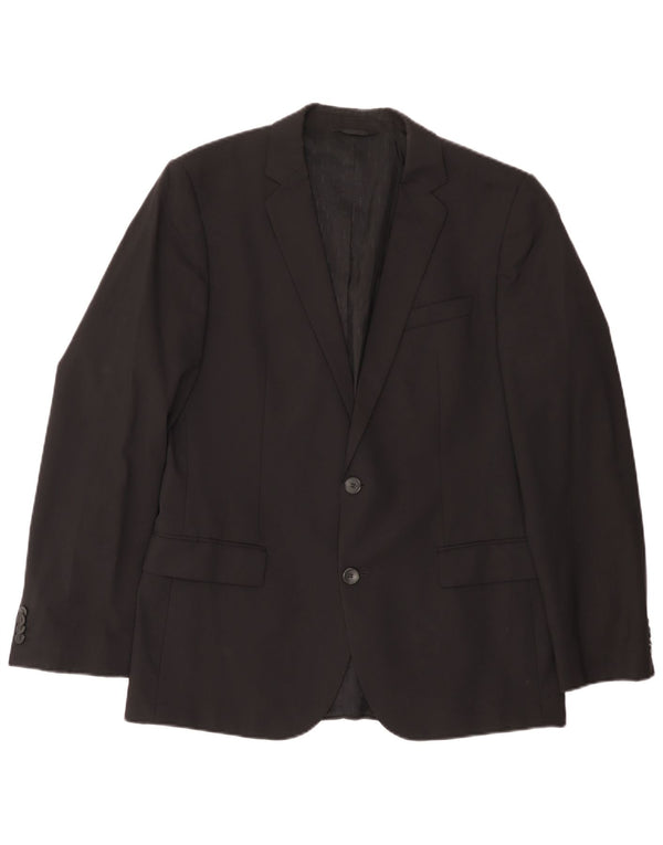 Hugo Boss Chaqueta tipo blazer de 2 botones para hombre EU 50 Grande Lana negra