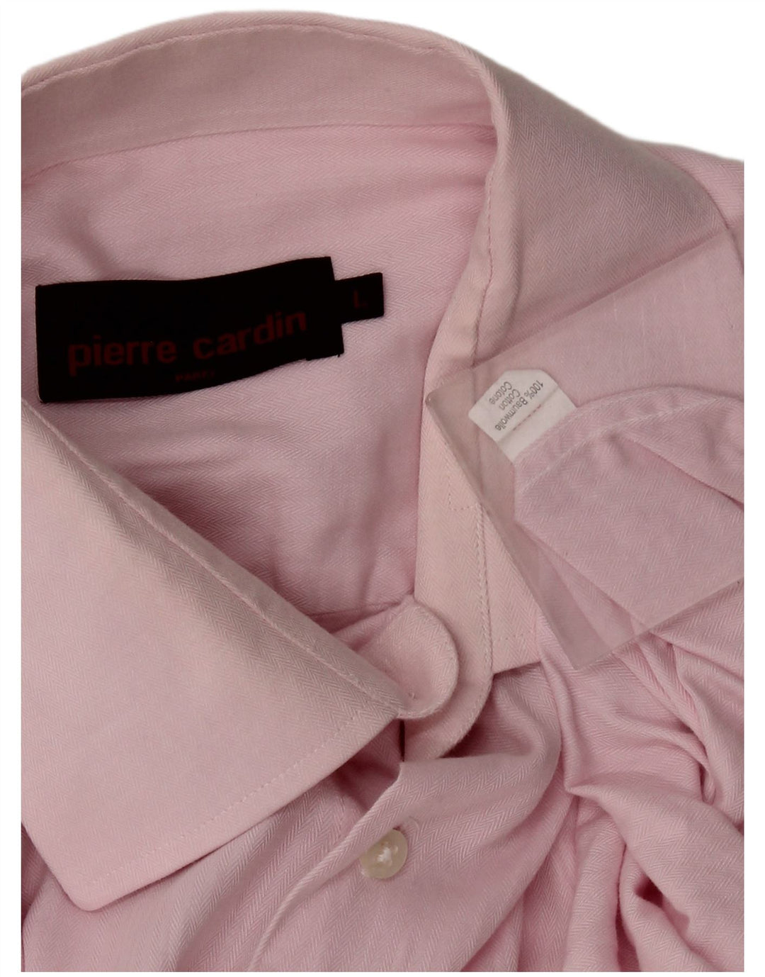 PIERRE CARDIN Camisa De Hombre Grande Rosa Espiga Algodón