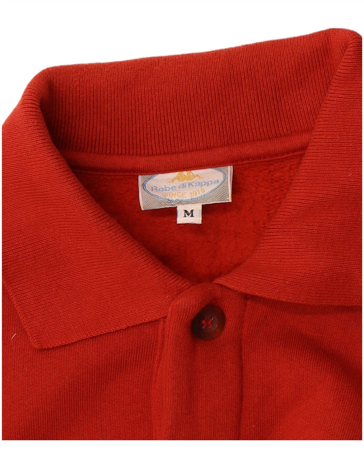 Kappa Hombre Polo Neck Sudadera Jumper Medium Rojo