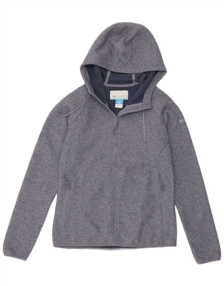 Columbia Sudadera con capucha y cremallera para mujer UK 40 Poliéster azul medio