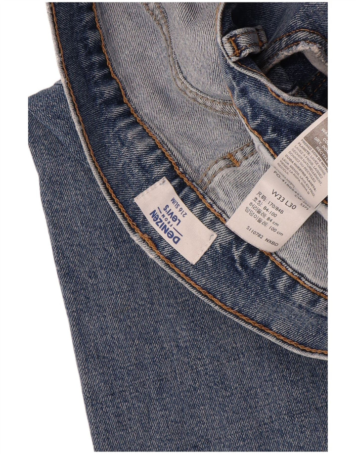 Levi's Mujer Denizen Slim Jeans W33 L30 Algodón Azul