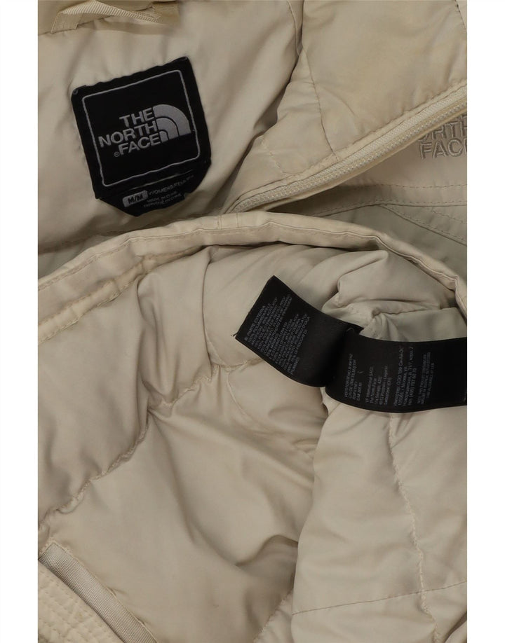 THE NORTH FACE Chaqueta acolchada con capucha para mujer UK 14 Medium Off White