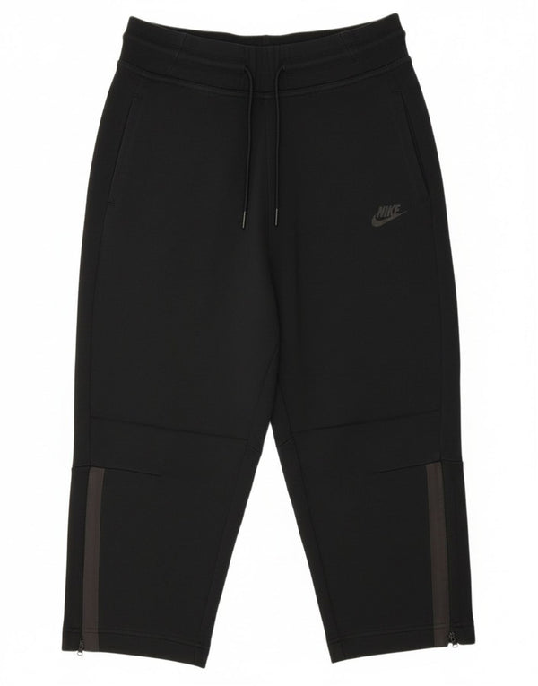 Nike - Pantalones de chándal capri para hombre, talla pequeña, algodón negro con bloques de color