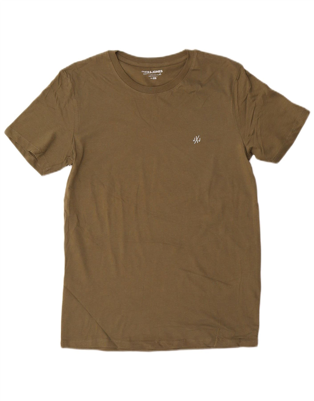 JACK & JONES Camiseta Hombre Top XS Caqui Algodón