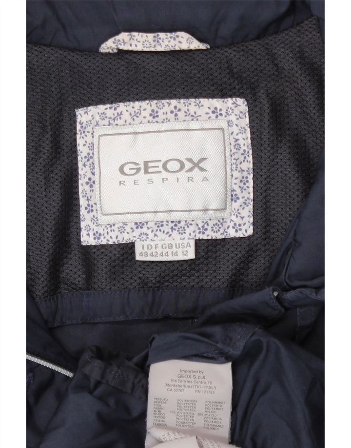 Geox Respira Chaqueta utilitaria para mujer UK 44 Grande Poliéster azul marino