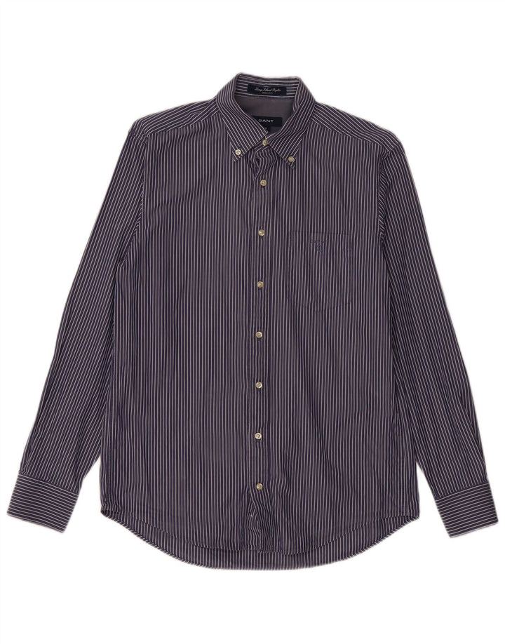 GANT Camisa Regular Fit De Algodón Con Rayas Pintadas En Azul Marino Medio Hombre
