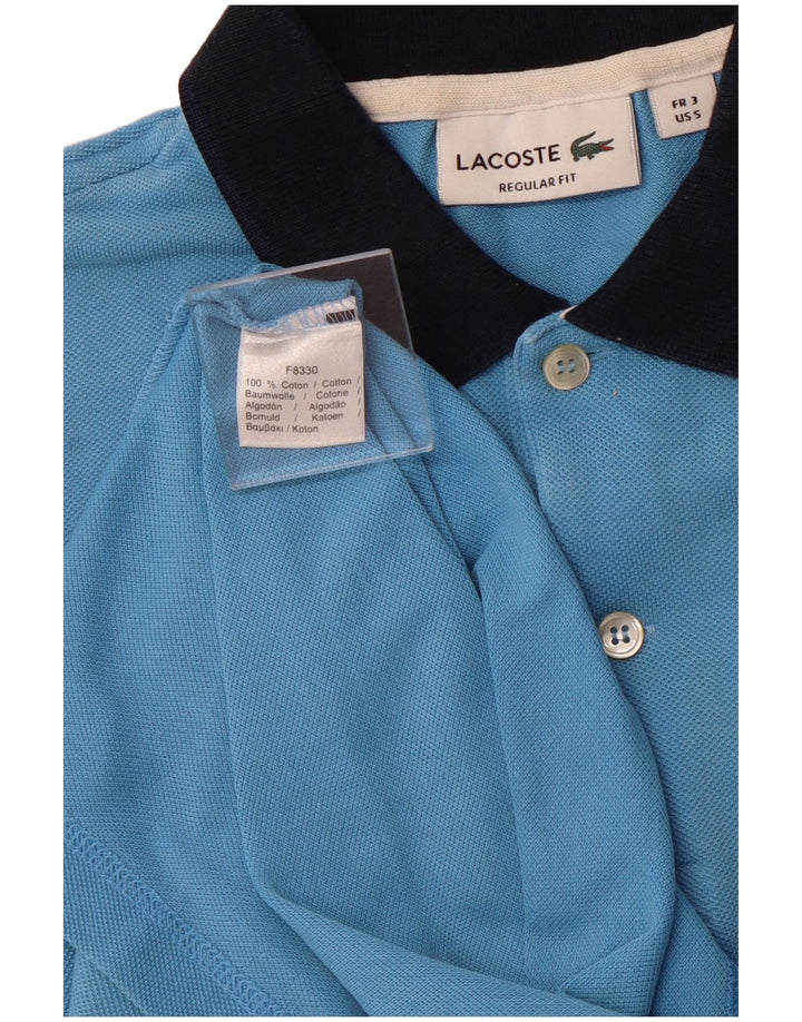 LACOSTE Polo de corte regular para hombre talla 3 pequeño algodón azul