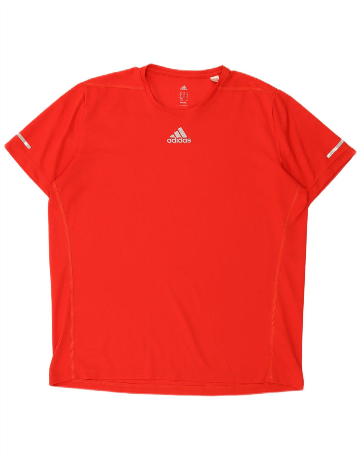 Adidas Hombre Climalite Camiseta Top XL Rojo Poliéster