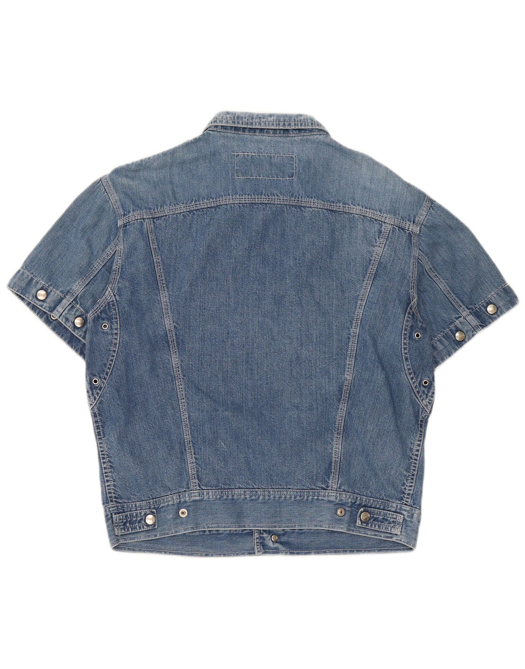 Lemon Camisa Vaquera De Manga Corta Azul Medio Hombre