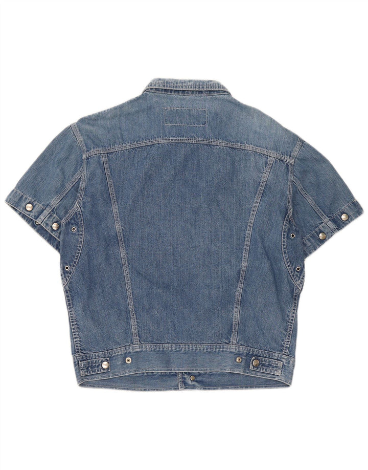 Lemon Camisa Vaquera De Manga Corta Azul Medio Hombre