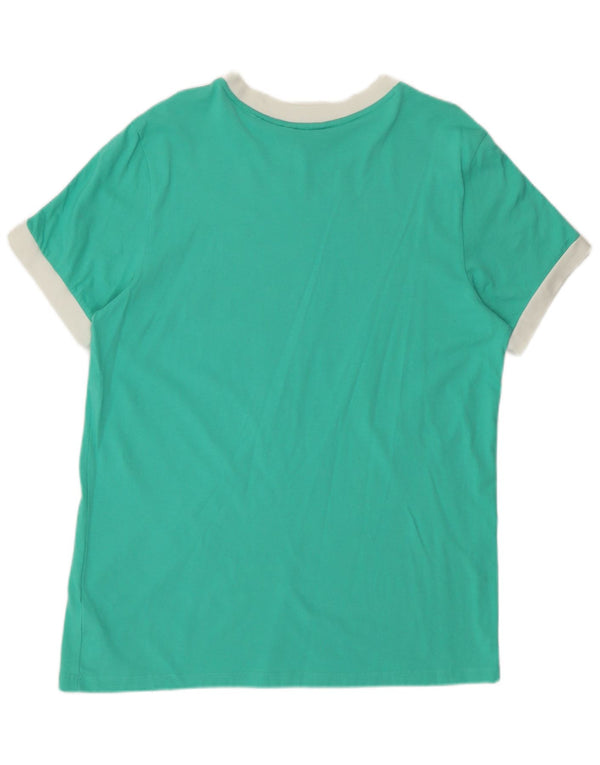 ADIDAS Camiseta para mujer Top UK 46 Grande Algodón verde