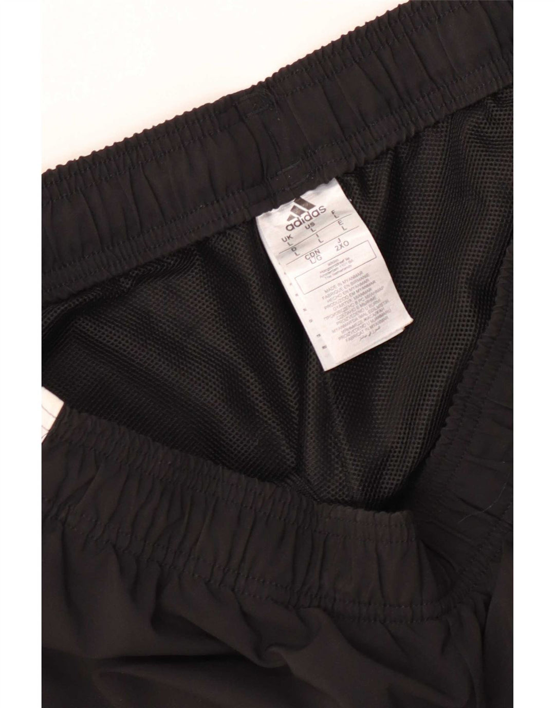 Adidas - Pantalones cortos deportivos para hombre, talla grande, poliéster negro