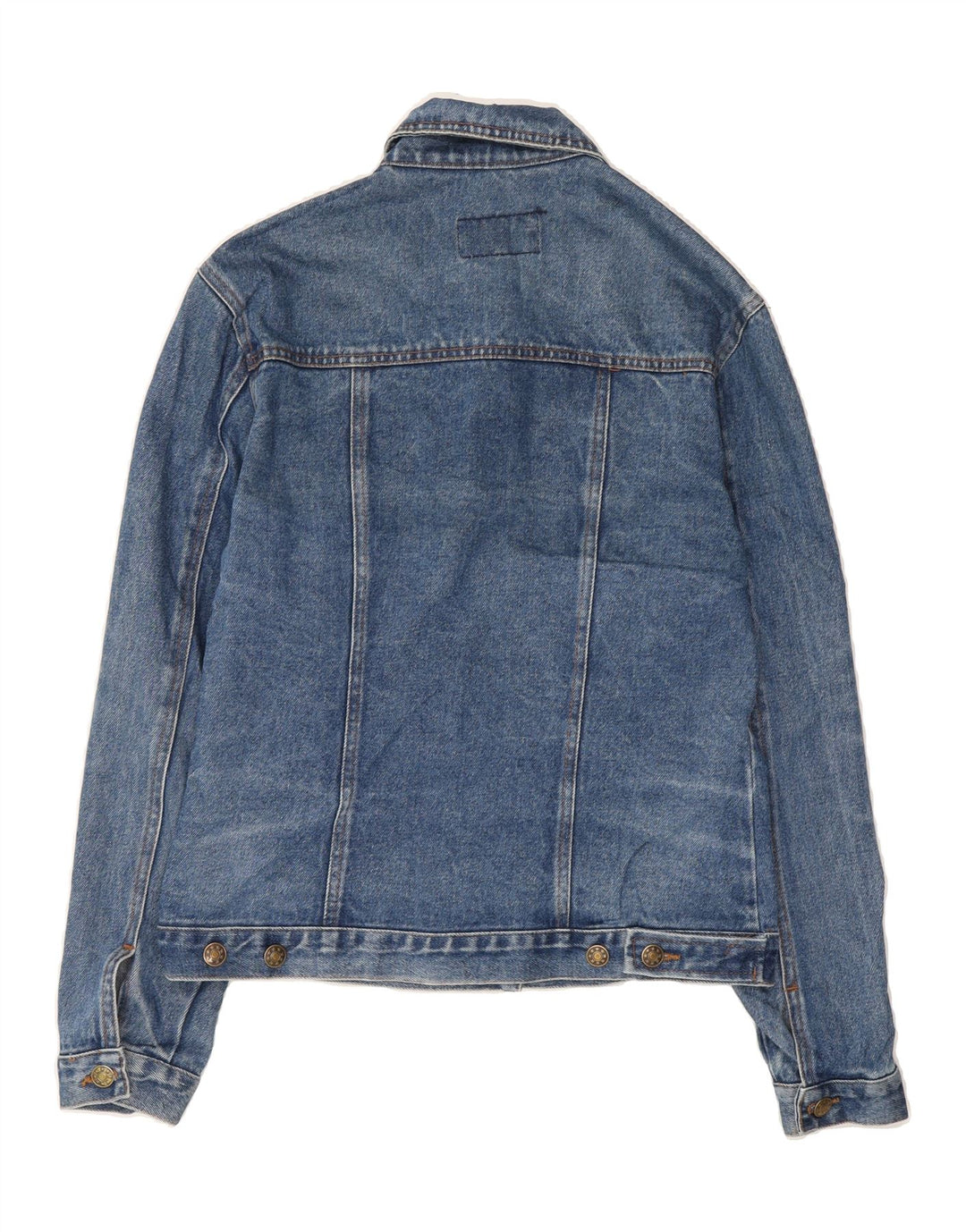 VINTAGE Womens Denim Jacket UK 14 Large Blue Cotton Vintage Vintage and Second-Hand Vintage from Messina Hembry 