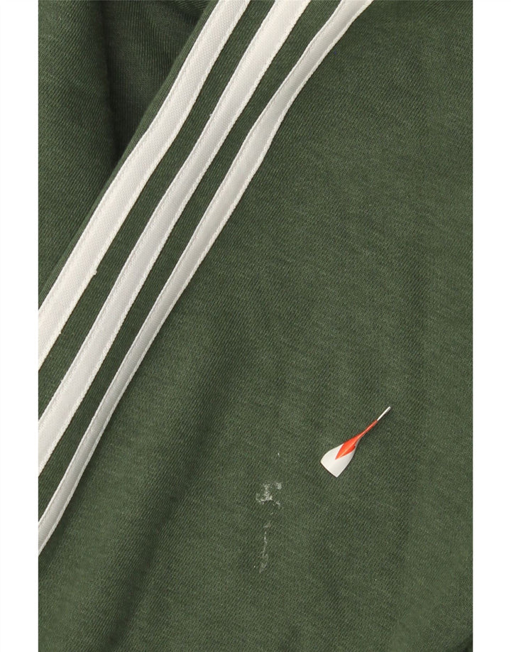 Adidas Hombre Sudadera Con Capucha Jumper Algodón Verde Medio