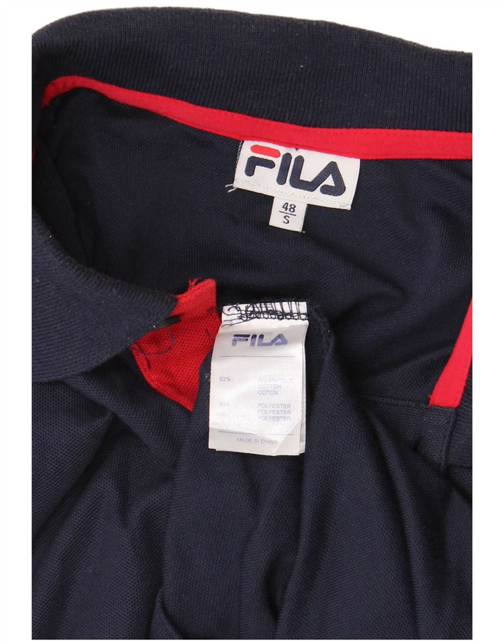 FILA Polo para hombre IT 48 Small Azul marino Algodón