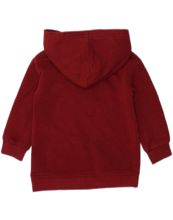 NIKE Baby Girls Graphic Hoodie Jumper 9-12 Months Burgundy Cotton
