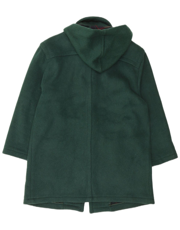 Vintage mujer con capucha Duffle abrigo Reino Unido 16 verde grande