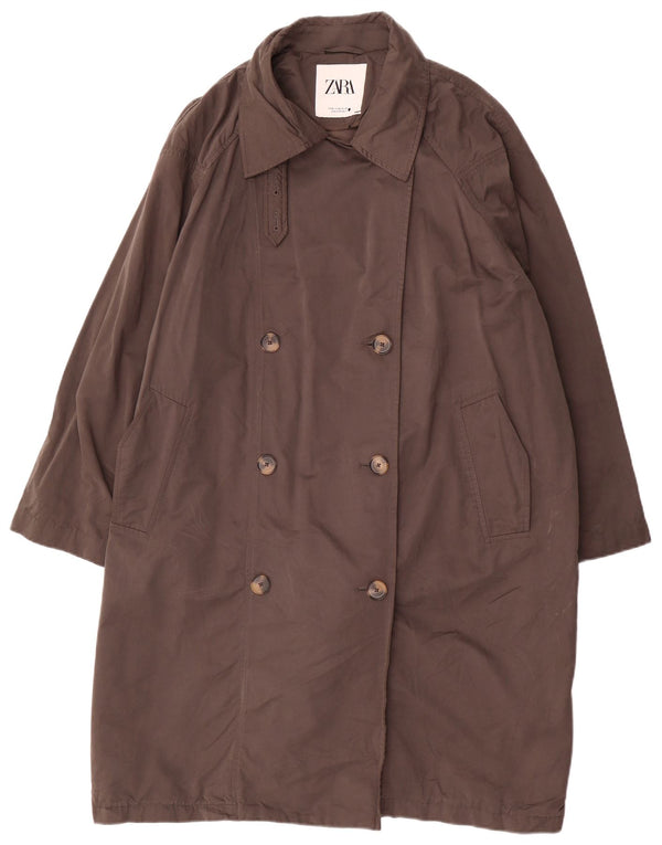 Zara Mujer Gabardina Extragrande ES 40 XL Gris