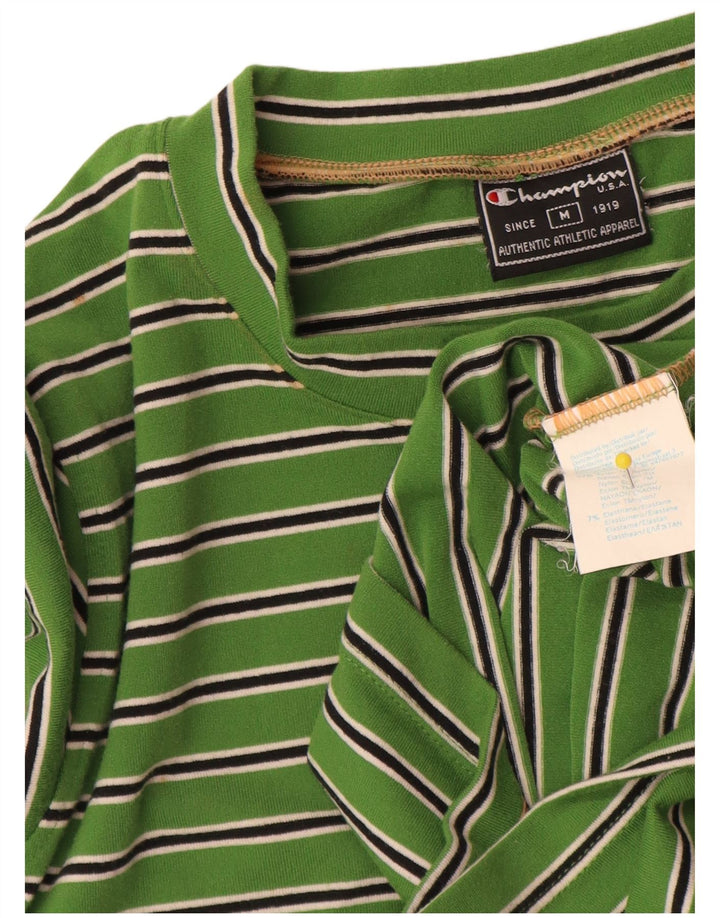 Champion Mujer Top Manga Larga UK 42 Nylon A Rayas Verde Medio