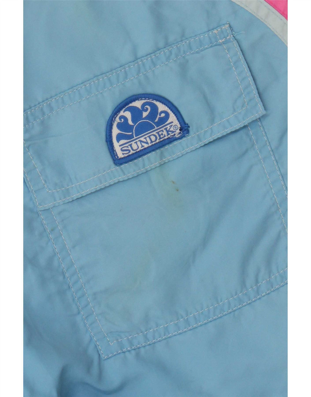 Bañador Sundek Hombre De Nylon A Rayas Azul Medio