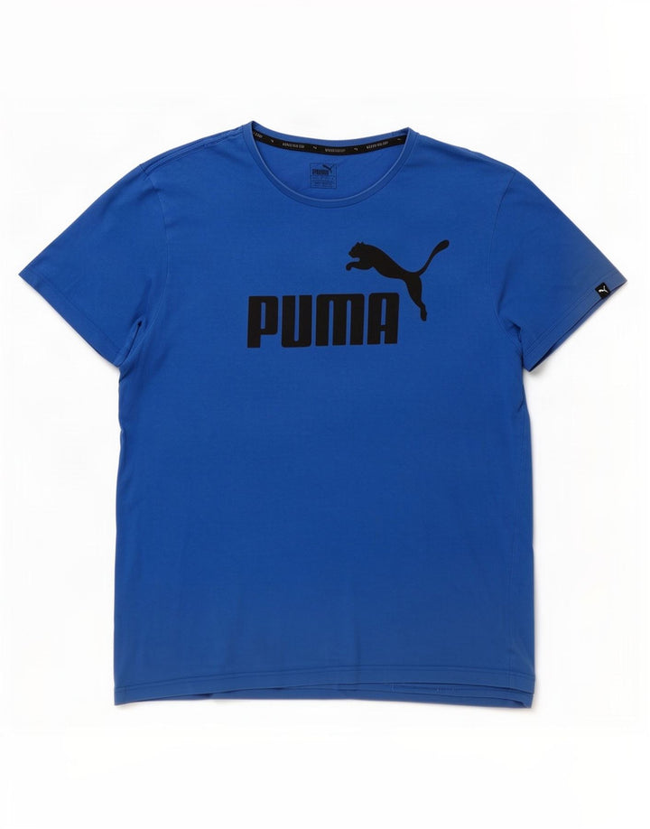 Puma Camiseta gráfica para hombre Top 2XL Algodón azul