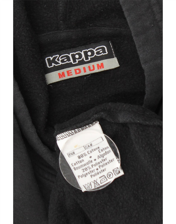KAPPA Hombre Sudadera con Capucha Jumper Medium Negro Algodón