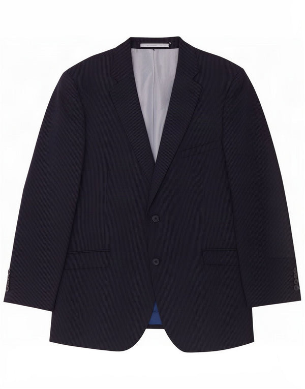Marks & Spencer Chaqueta tipo blazer de 2 botones para hombre UK 44 XL Azul marino Raya diplomática