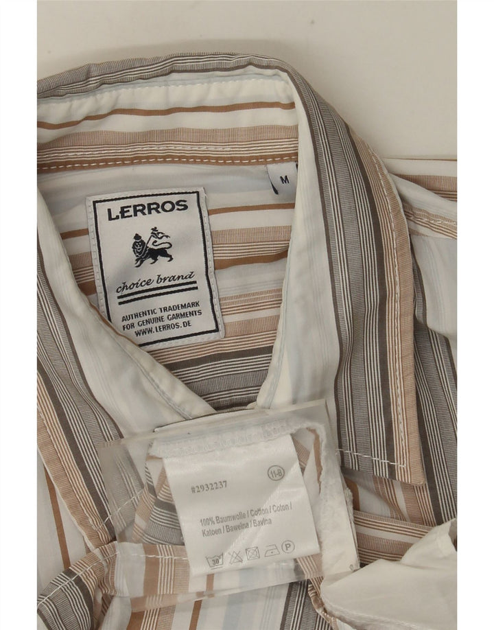 Lerros Camisa Manga Corta Hombre Algodón Rayas Mediana Multicolor