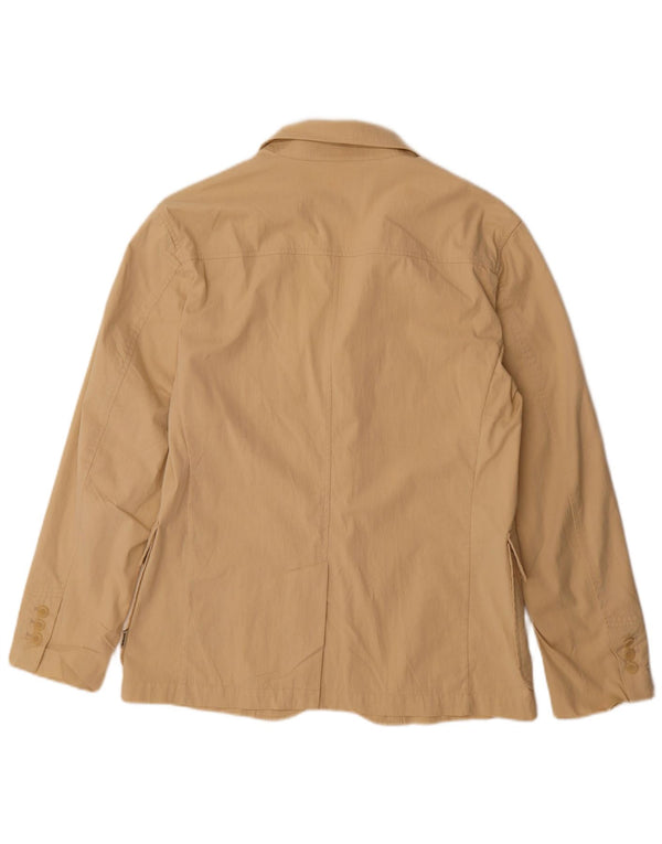Geox Chaqueta tipo blazer Respira de 3 botones para hombre UK 40 Large Beige Cotton