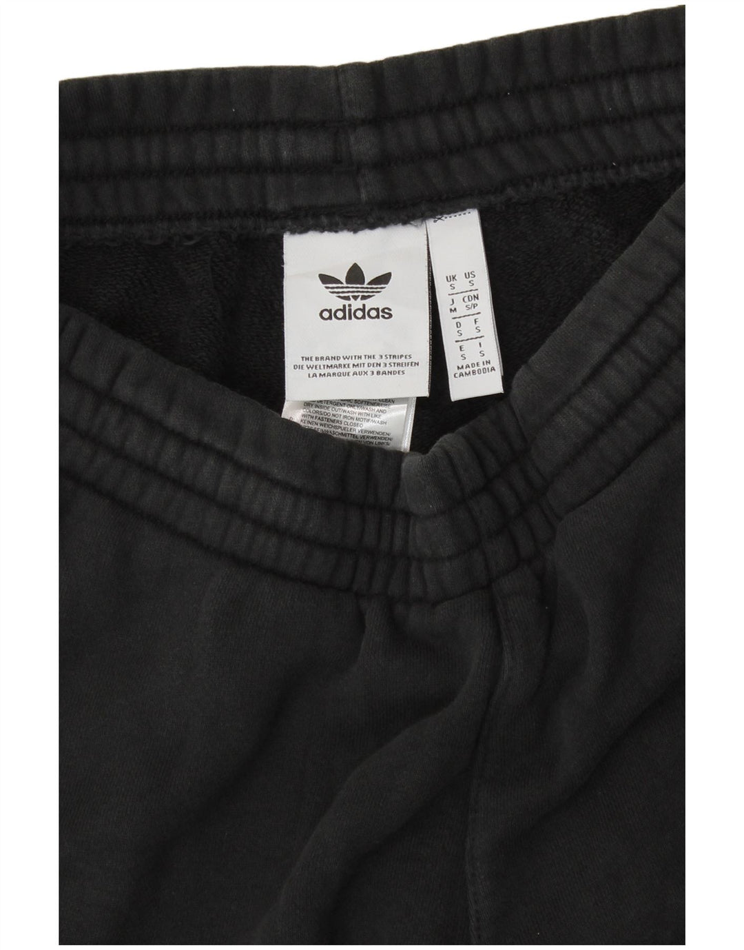 ADIDAS Pantalones de chándal gráficos para mujer Joggers UK 8 Pequeño Algodón negro
