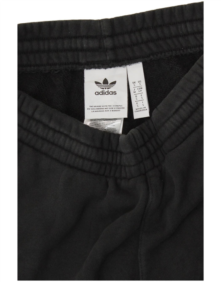 ADIDAS Pantalones de chándal gráficos para mujer Joggers UK 8 Pequeño Algodón negro