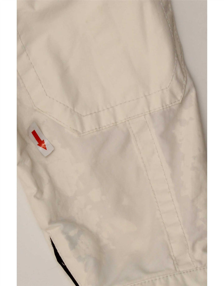 Museum Chaqueta utilitaria gráfica para hombre UK 38 Medium White Colourblock Nylon
