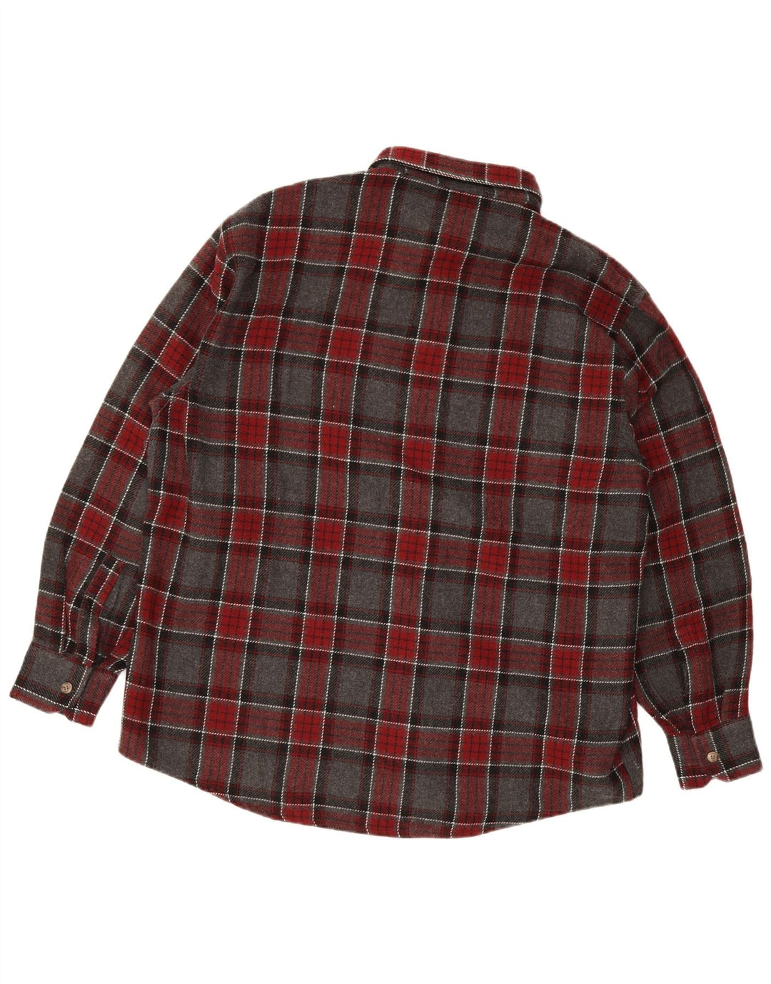 European Project Camisa de franela para hombre 2XL Gris Cuadros Acrílico