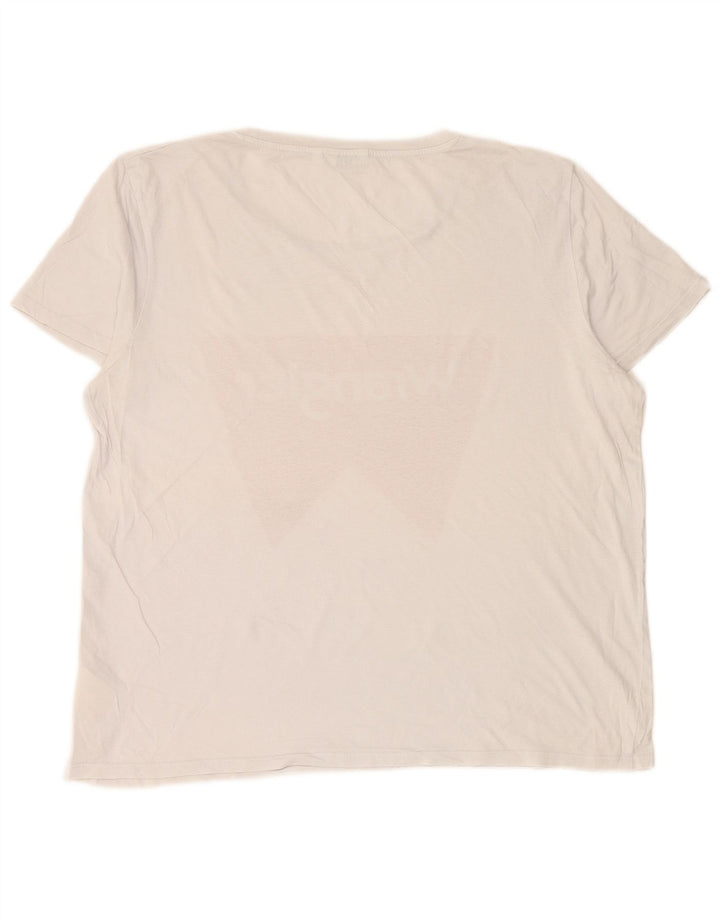 WRANGLER Camiseta gráfica extragrande para mujer UK 18 XL Algodón blanco